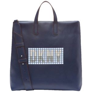 DKNY Tilly Tile Logo Handbag Totes (Navy)